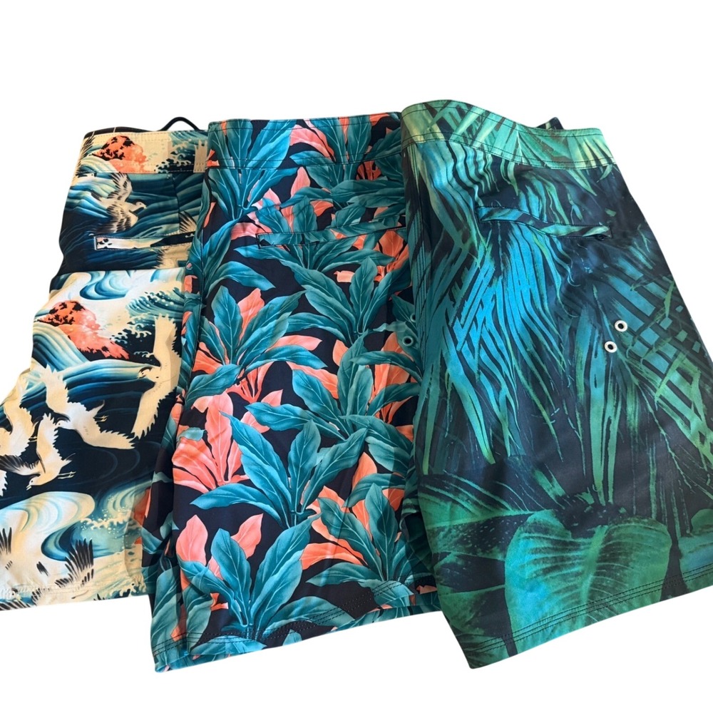 Bundle 3 - American Eagle Outfitters Mens Boardshorts swim Size L -4 Way Stretch